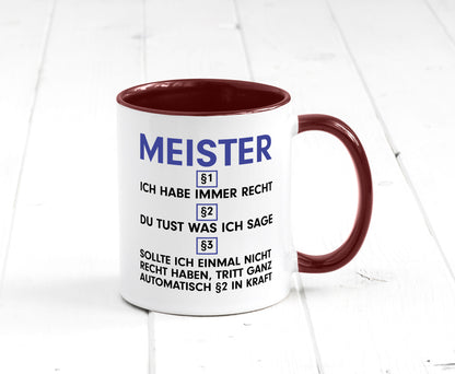 Ich habe immer Recht Meister | Meisterbrief v2 Geschenk Humor Geschenkidee
