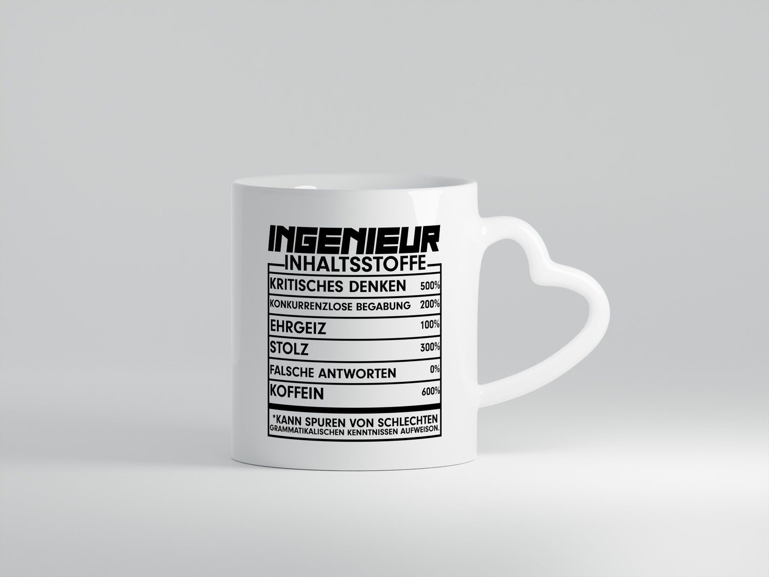 Ingenieur | Beruf Tasse Inhaltsstoffe lustig Geschenk Arbeit Kollegen Büro