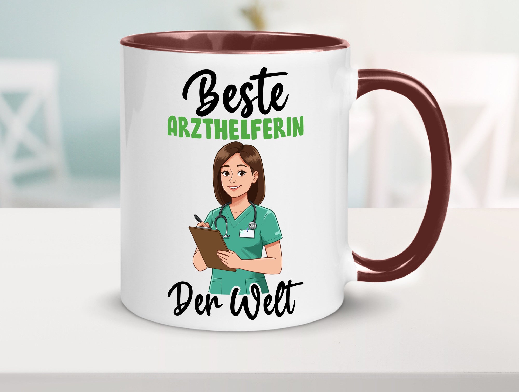 Beste Arzthelferin | Fachangestellte Medizin v2 Geschenkidee Humor Tasse