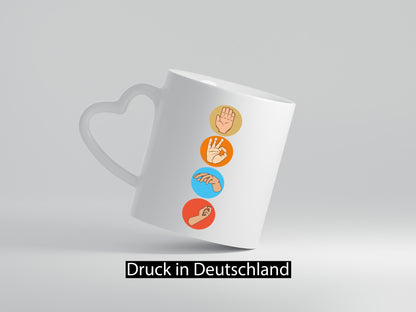 Taucher Tasse | Handzeichen Symbole Tauchen Hobby Humor Geschenkidee