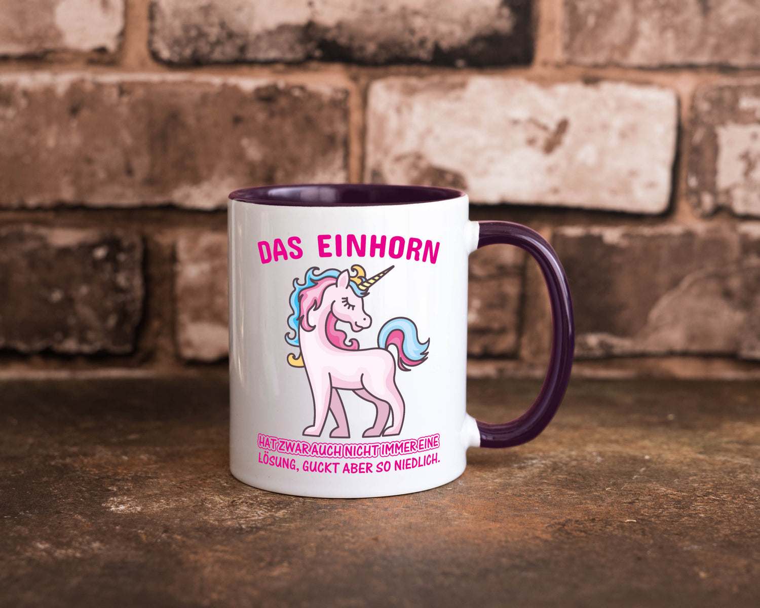 Niedliches Einhorn | lustige Tasse Frauen Mädchen lustiger Spruch Geschenk