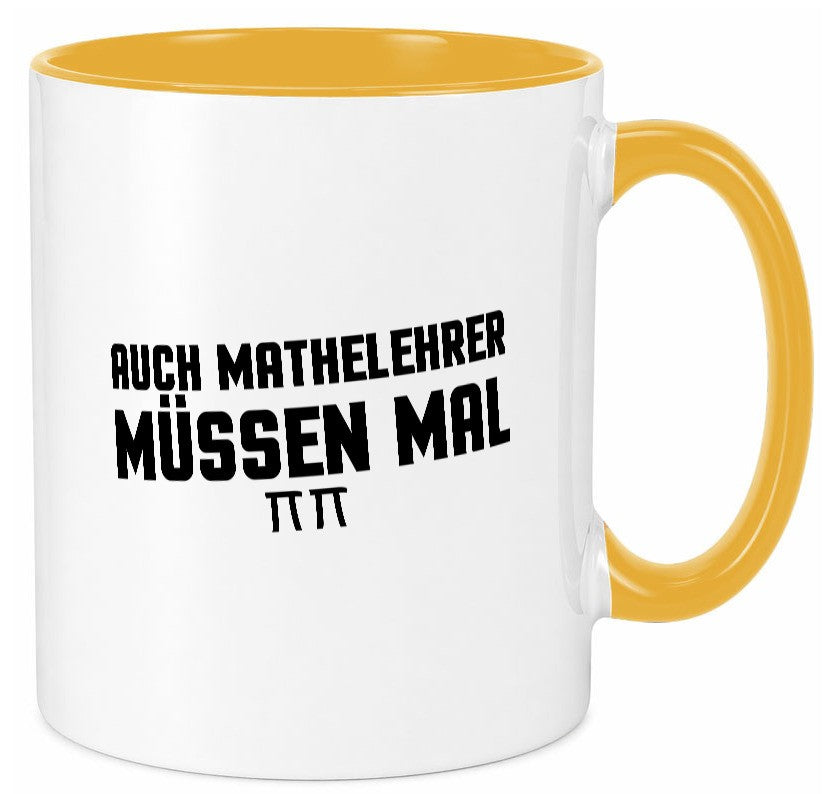 Auch Mathelehrer müssen mal | Schule Mathe lustig Humor Geschenkidee Geschenk Tasse
