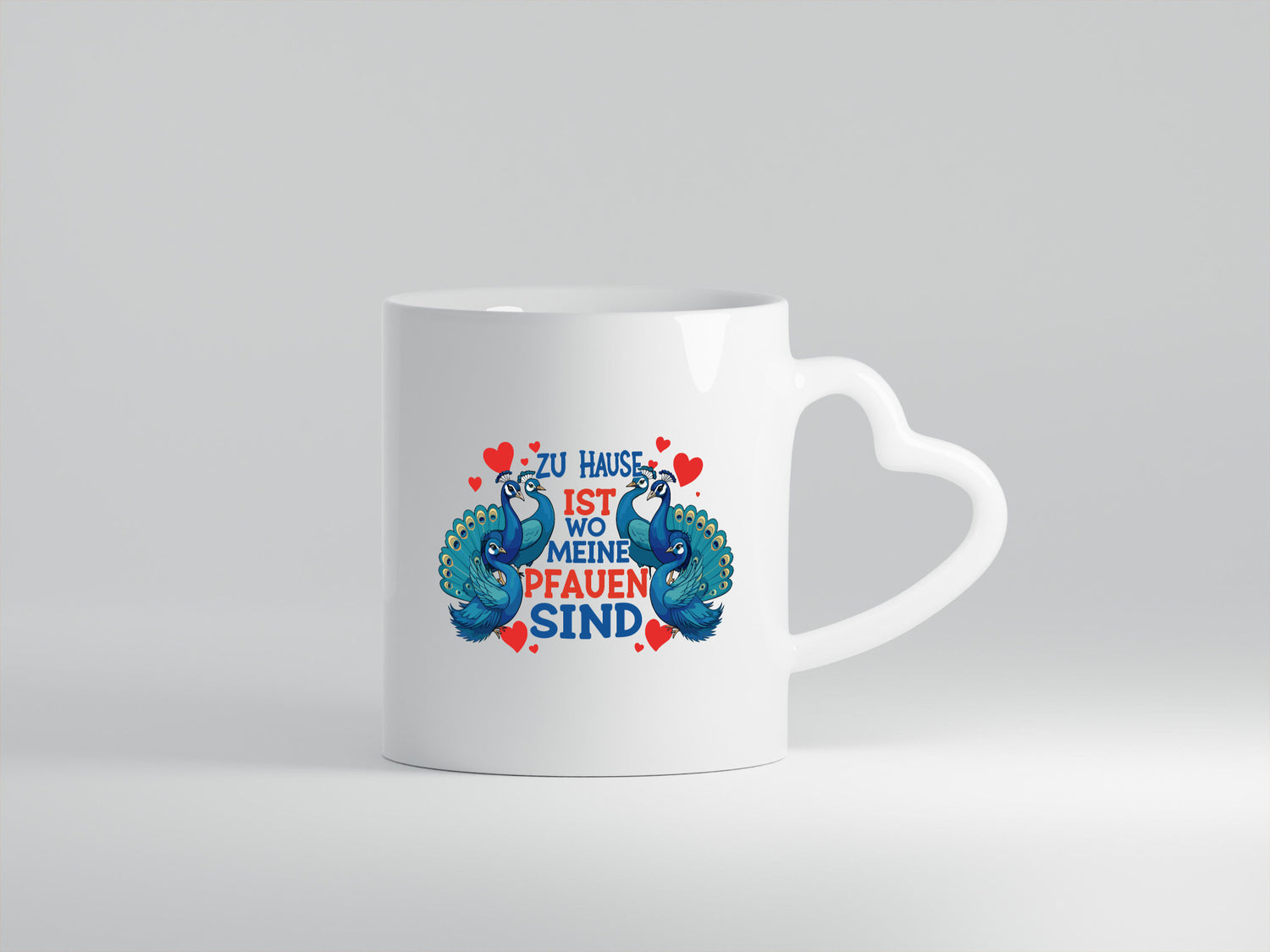 Zuhause ist wo meine Pfauen sind | Pfau Humor Geschenkidee Tasse