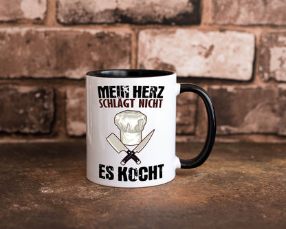 Mein Herz kocht Humor Geschenkidee Tasse