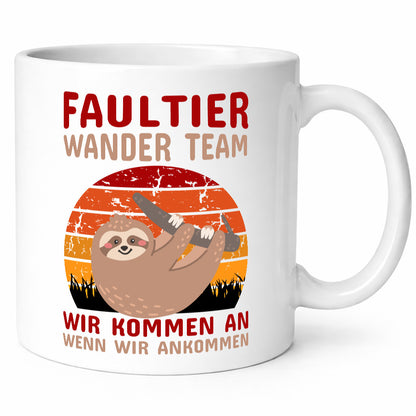 Faultier Tasse | Wander Team Wandern Spruch Berge Geschenk Tierliebhaber Humor