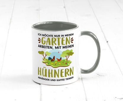 Garten Hühner | Gartenarbeit Tasse Bauernhof Spruch lustiger Geschenk Arbeit