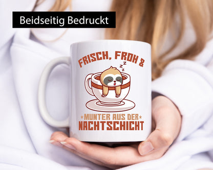 Frisch froh und Munter | Nachtschicht Altenpfleger v2 Geschenk Humor