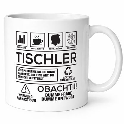 Achtung Probleme Tischler | Handwerk Beruf Tischlerei Geschenk Arbeit Kollegen