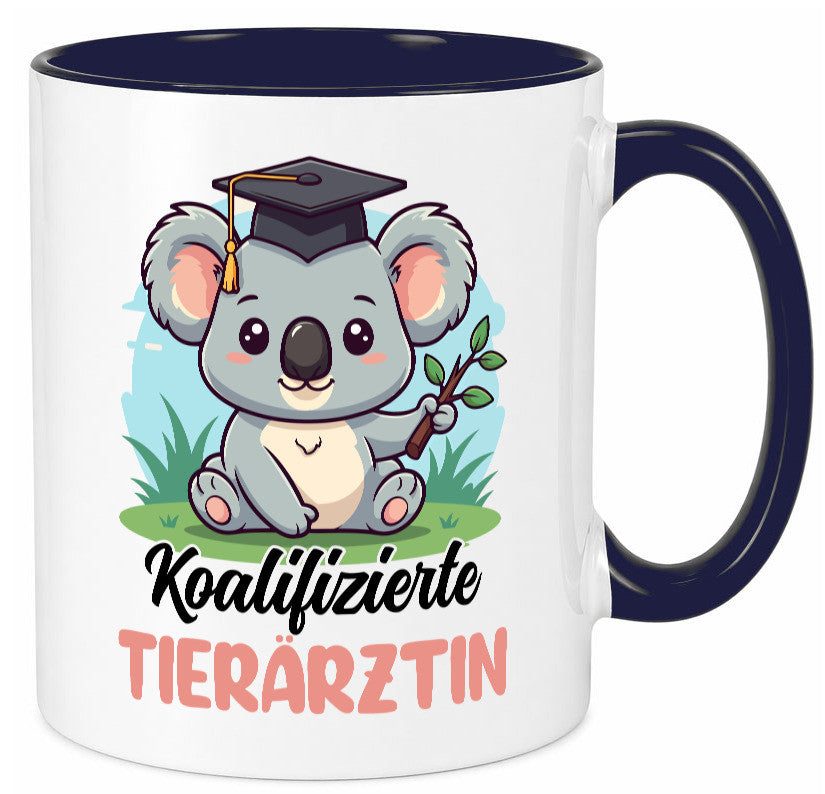 Koalifizierte Tierärztin | Mediziner Tiermedizin lustig Tierliebhaber Humor Tasse
