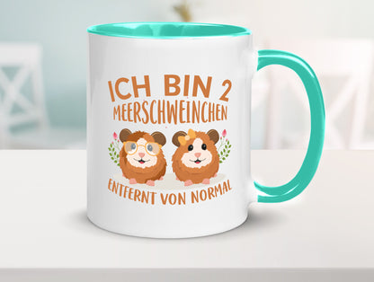 Zwei Meerschweinchen | Tierfreund Tasse Tier Liebe lustig Tierliebhaber Humor