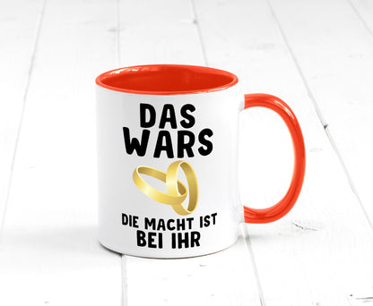 Die macht ist bei ihr | Hochzeit Tasse Ehemann Ehe Geschenk Humor Geschenkidee