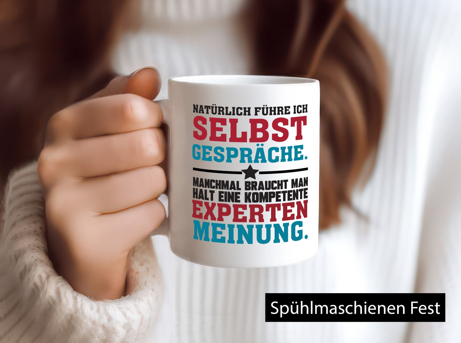 Selbstgespräche Expertenmeinung | Spruch Tasse Job lustig Arbeit Kollegen Büro