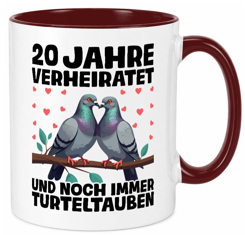 20 Jahre verheiratet | Turteltauben Ehe Ehepaar lustig Humor Geschenkidee