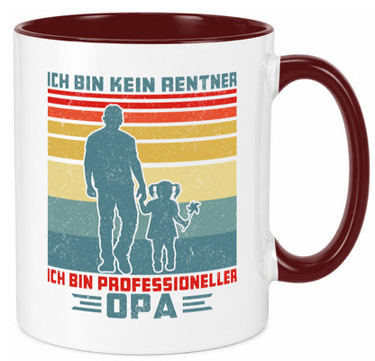 Kein Rentner bin Profesioneller Opa | Groß vater lustig Familie Geschenkidee Tasse