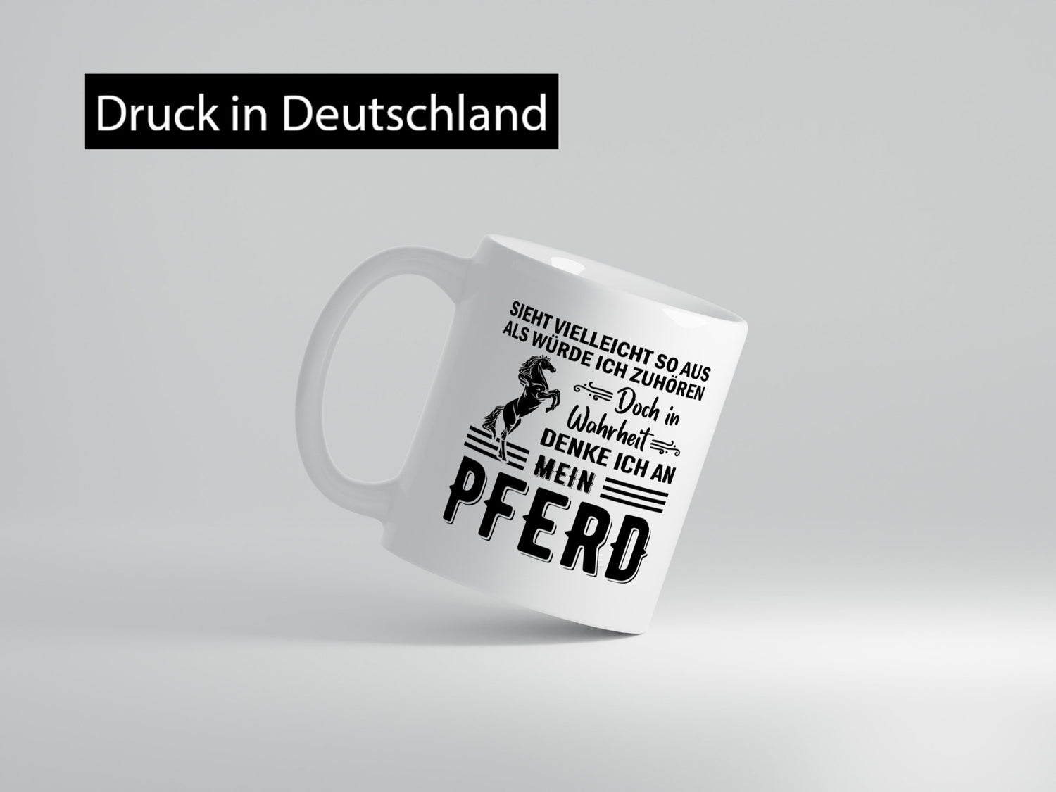 Ich hör dir nicht zu denke an mein Pferd | Reiten Humor Geschenkidee Tasse