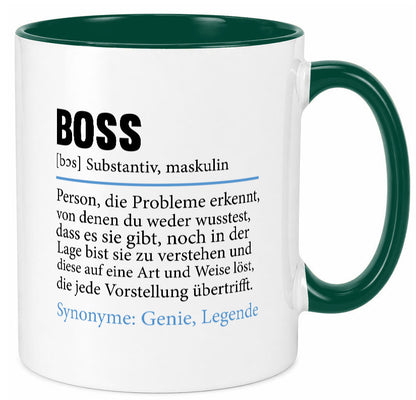 Boss | Chef Führungskraft Vorgesetzter Geschenk Arbeit Kollegen Büro lustiger Tasse