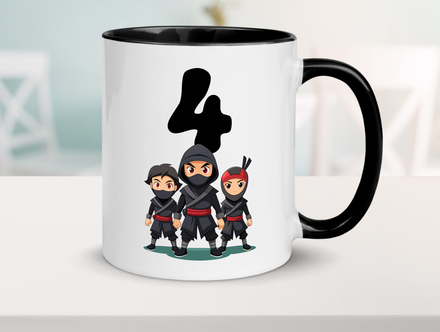 4. Geburtstag | 4 Jahre Ninja lustig Geschenkidee Geschenk Tasse