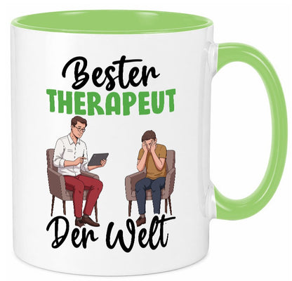 Bester Therapeut | Psychotherapie Therapie v2 Humor Geschenkidee Tasse