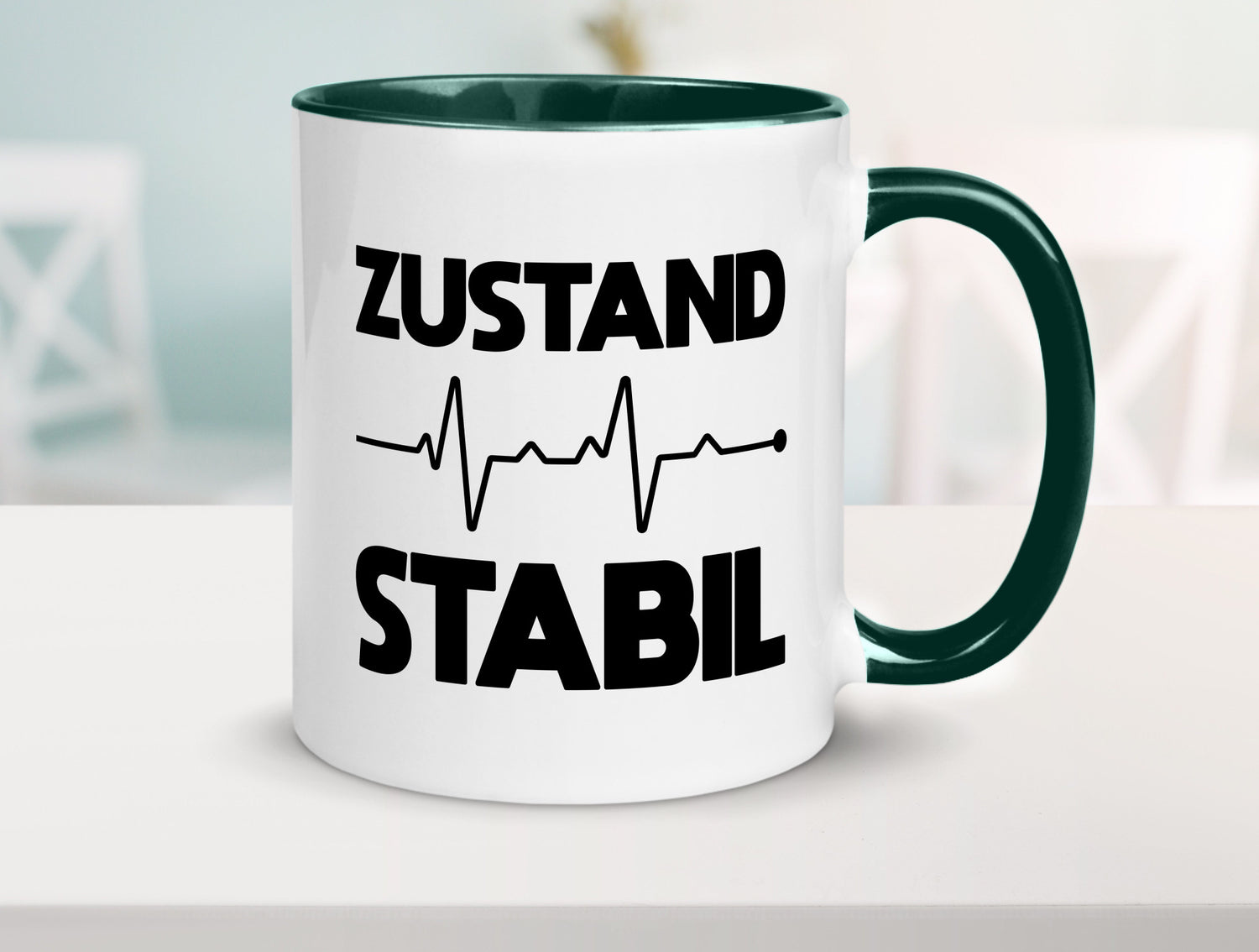 Zustand Stabil | Herzschlag Heartbeat lustiger Spruch Geschenk Humor