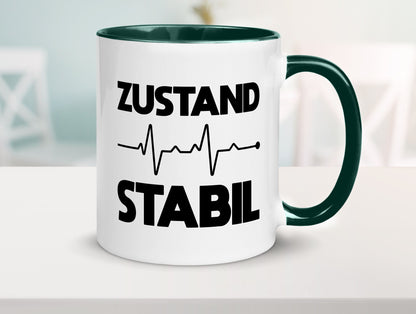 Zustand Stabil | Herzschlag Heartbeat lustiger Spruch Geschenk Humor