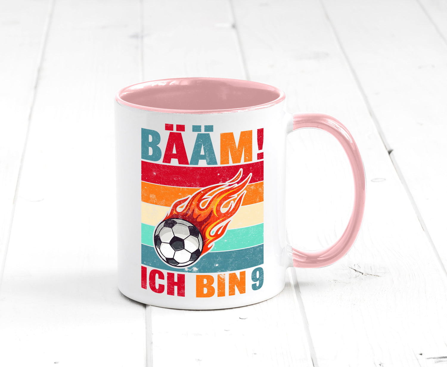 9. Geburtstag | Bääm ich bin 9 Fußball Geschenkidee Humor Tasse