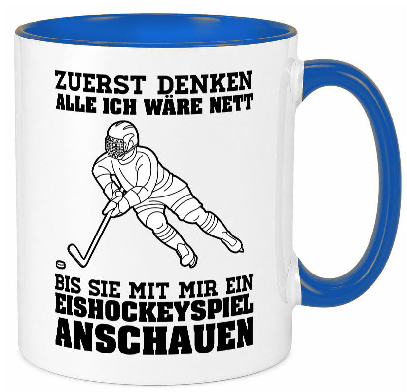 Eishockeyspiel | Eishockeyfan Tasse Eishockeyspieler Humor Geschenkidee