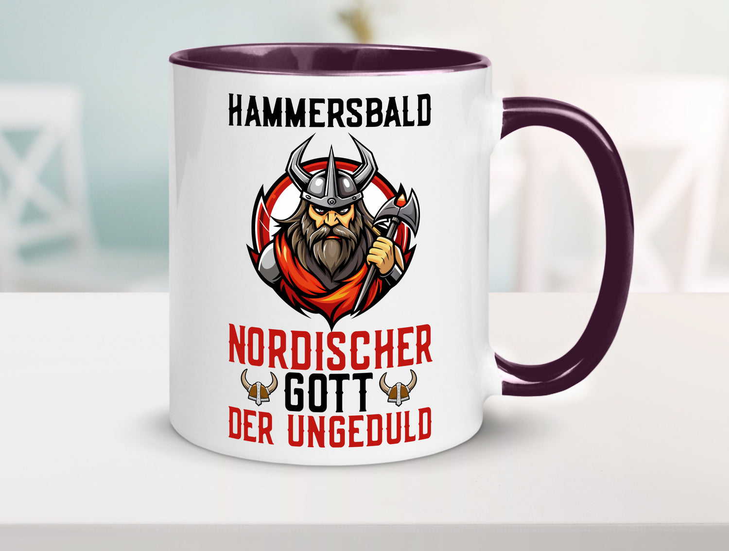 Hammersbald Nordischer Gott der ungeduld Humor Geschenkidee Tasse