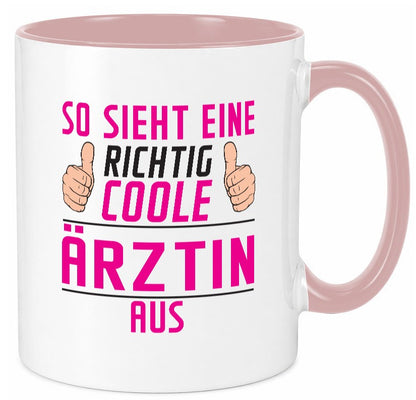 Richtig Coole Ãrztin | Medizin Doktorin Fachärztin Geschenkidee Humor Tasse