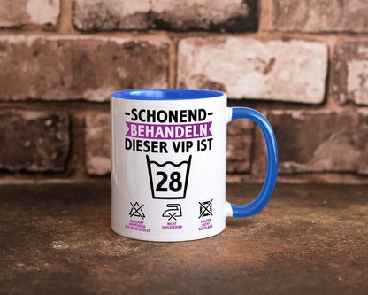28 Geburtstag | schonend behandeln Jahre Humor Geschenkidee Tasse