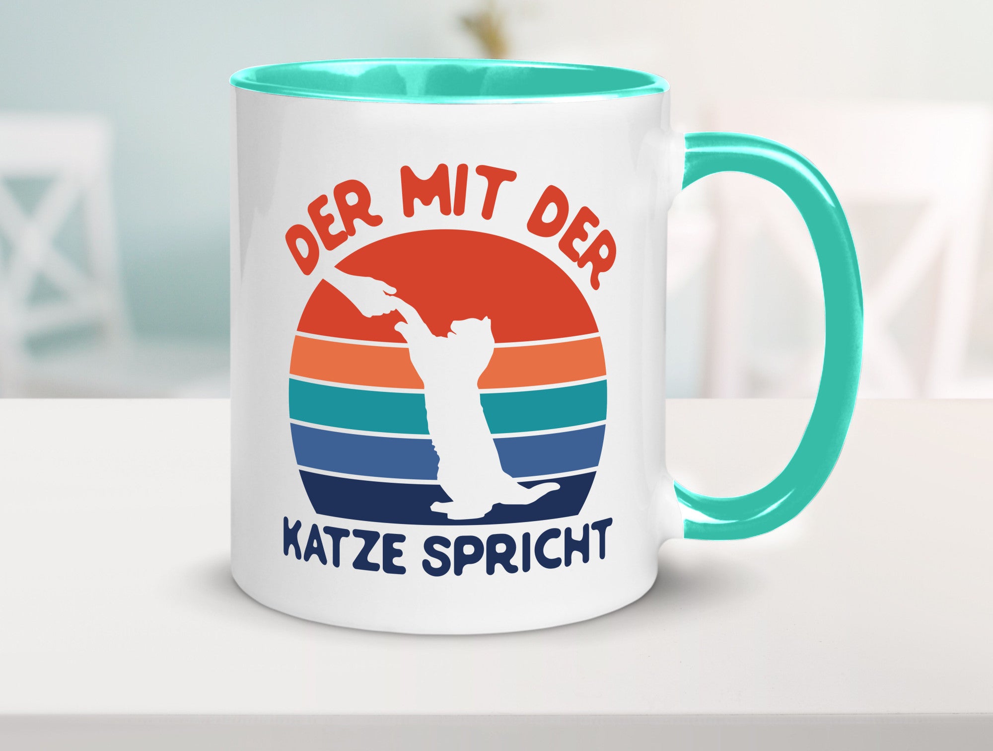 Der mit Katze Spricht | Katzenliebhaber Humor Tierliebhaber Geschenkidee Tasse