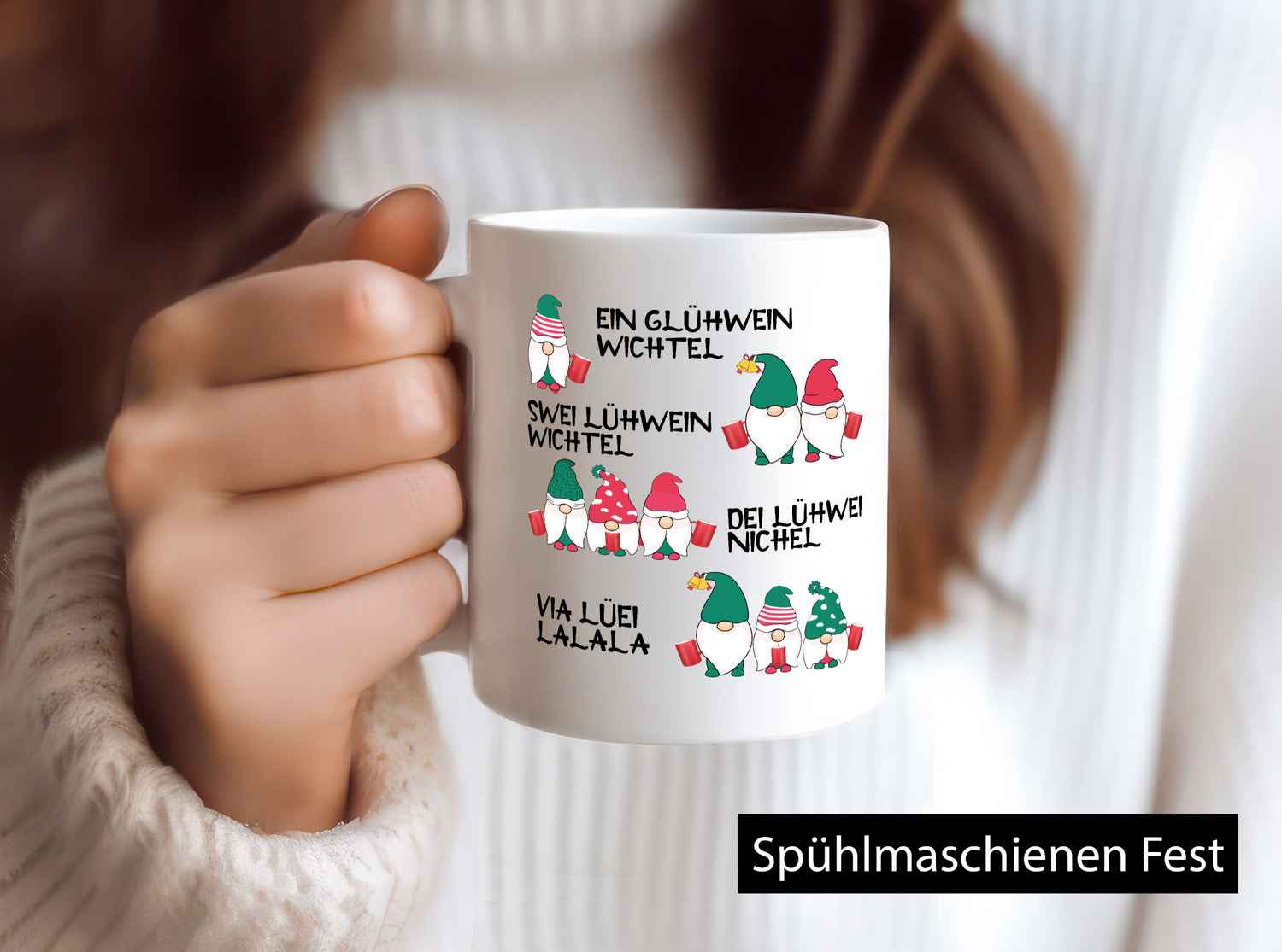 Glühwein Wichtel | Wichtelmännchen Alkohol Geschenkidee Humor Tasse