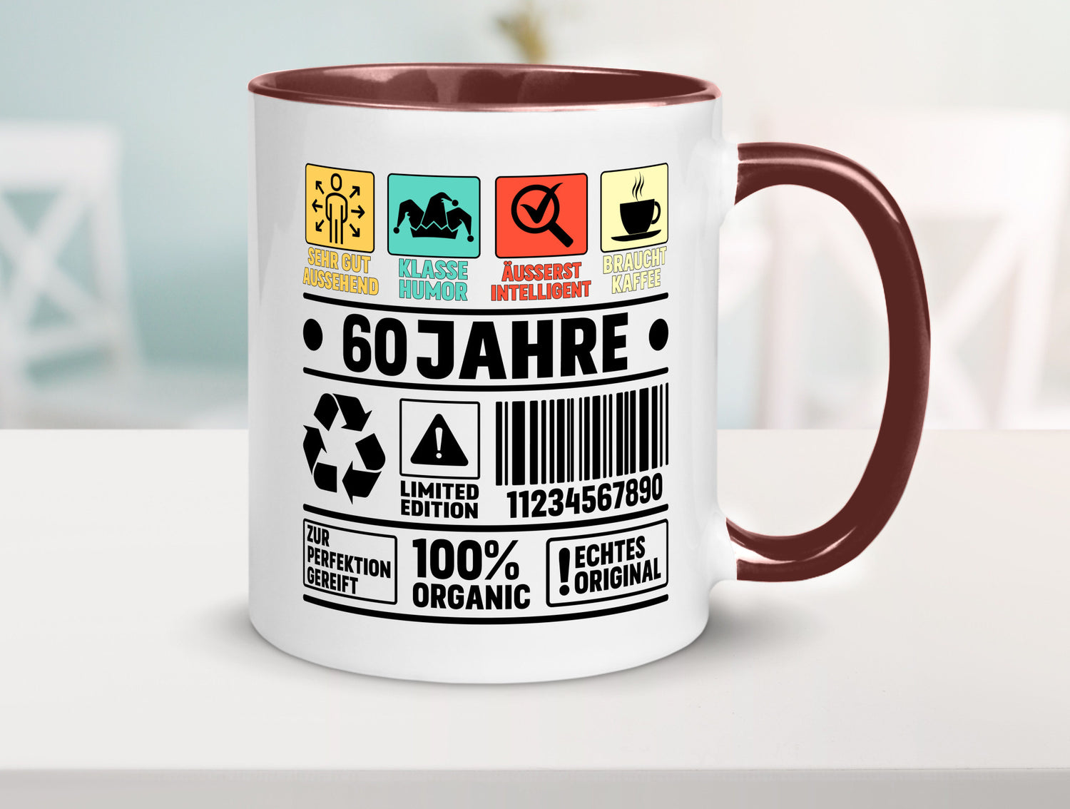 60. Geburtstag | 60 Jahre Humor Limited Edition Geschenkidee Tasse