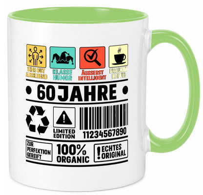 60. Geburtstag | 60 Jahre Humor Limited Edition Geschenkidee Tasse