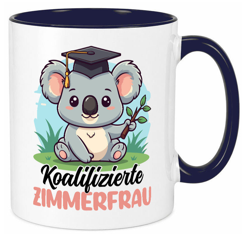 Koalifizierte Zimmerfrau| Holzbau | Handwerkerin lustiger Spruch Geschenk Humor