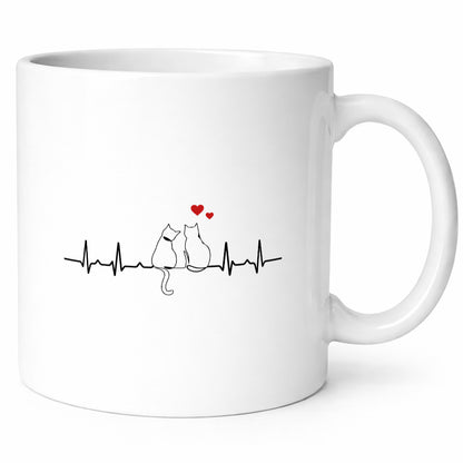 Katze Herzschlag | Motiv Katzenbesitzer Katzen Liebe Geschenk Tierliebhaber