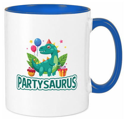 Partysaurus | Geburtstag Dinosaurier Luftballon Geschenkidee Humor Tasse