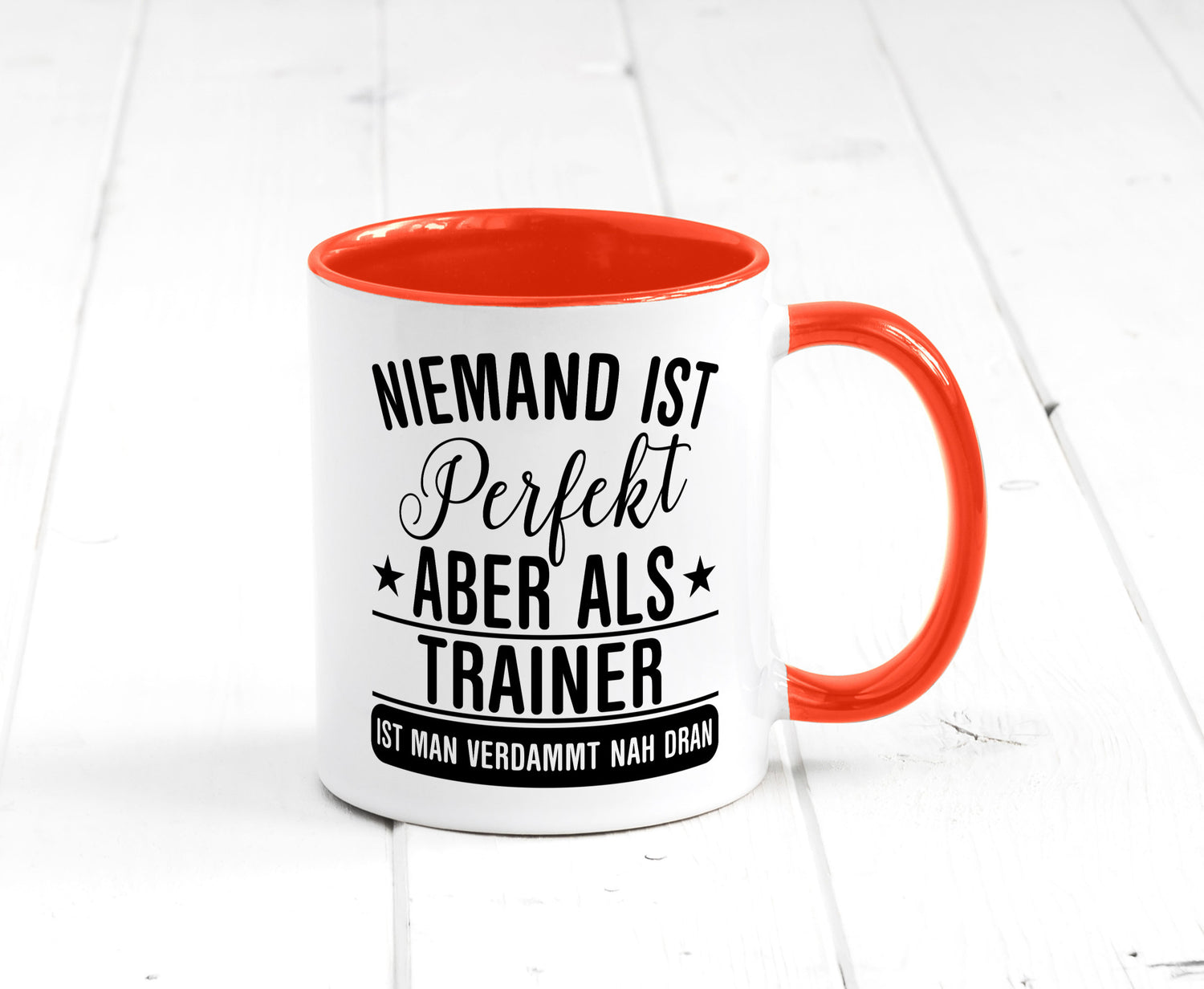Verdammt nah dran: Trainer | Verein Sport Humor Geschenkidee Tasse
