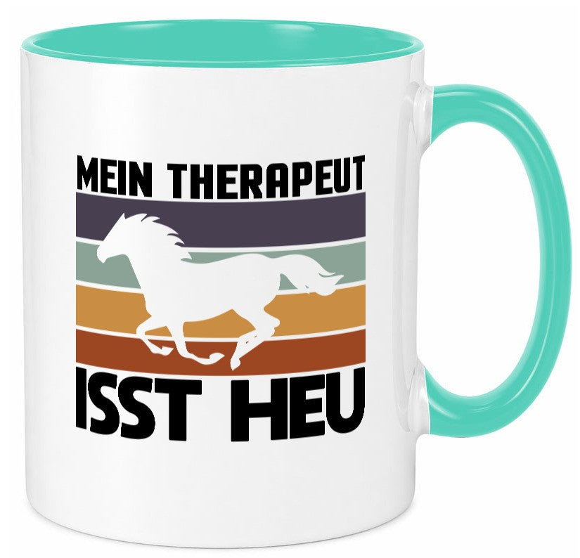 Mein Therapeut isst Heu | Pferd Pferdeliebhaber Humor Geschenkidee Tasse
