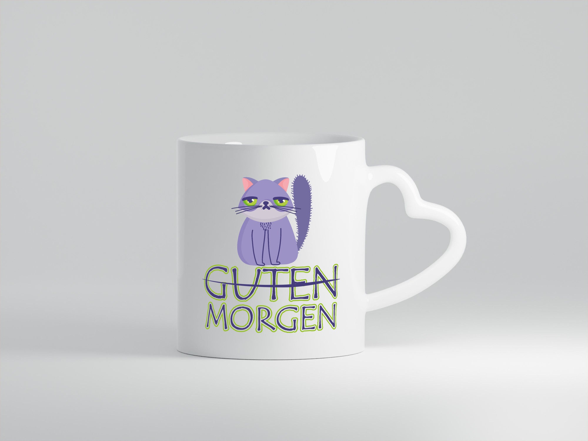 Guten Morgen Katze v2 lustig Tierliebhaber Humor Geschenk Tasse