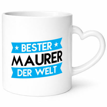 Bester Maurer | Bau Handwerker Geschenk Humor Geschenkidee lustiger Spruch Tasse