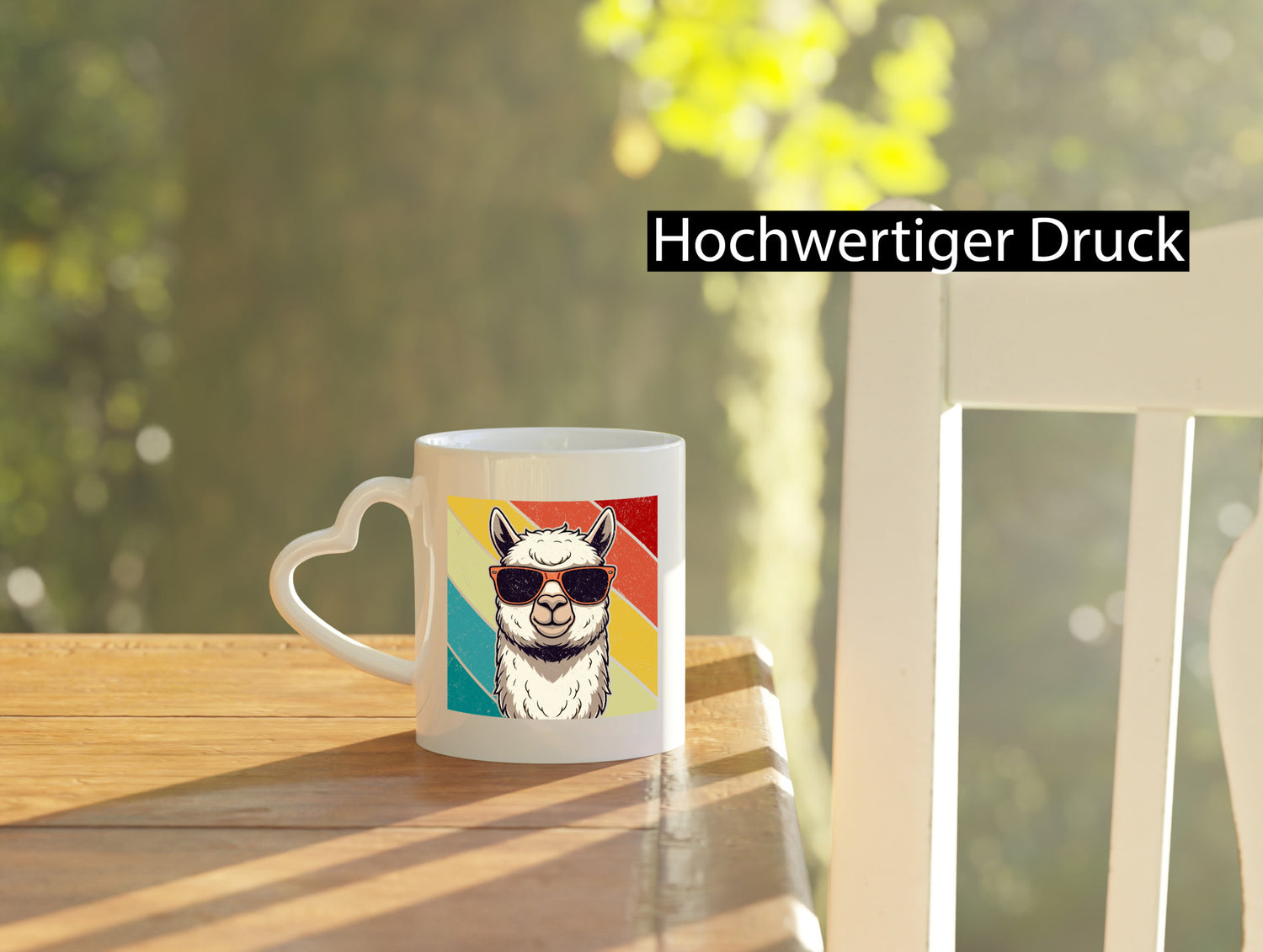 Lama | Retro Alpaka mit Sonnenbrille Geschenk Humor Geschenkidee lustiger