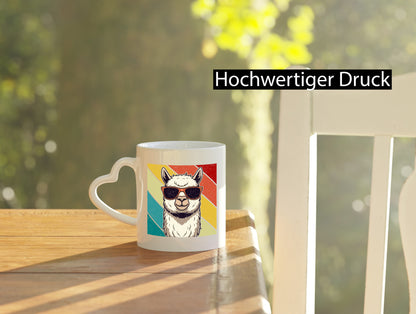 Lama | Retro Alpaka mit Sonnenbrille Geschenk Humor Geschenkidee lustiger