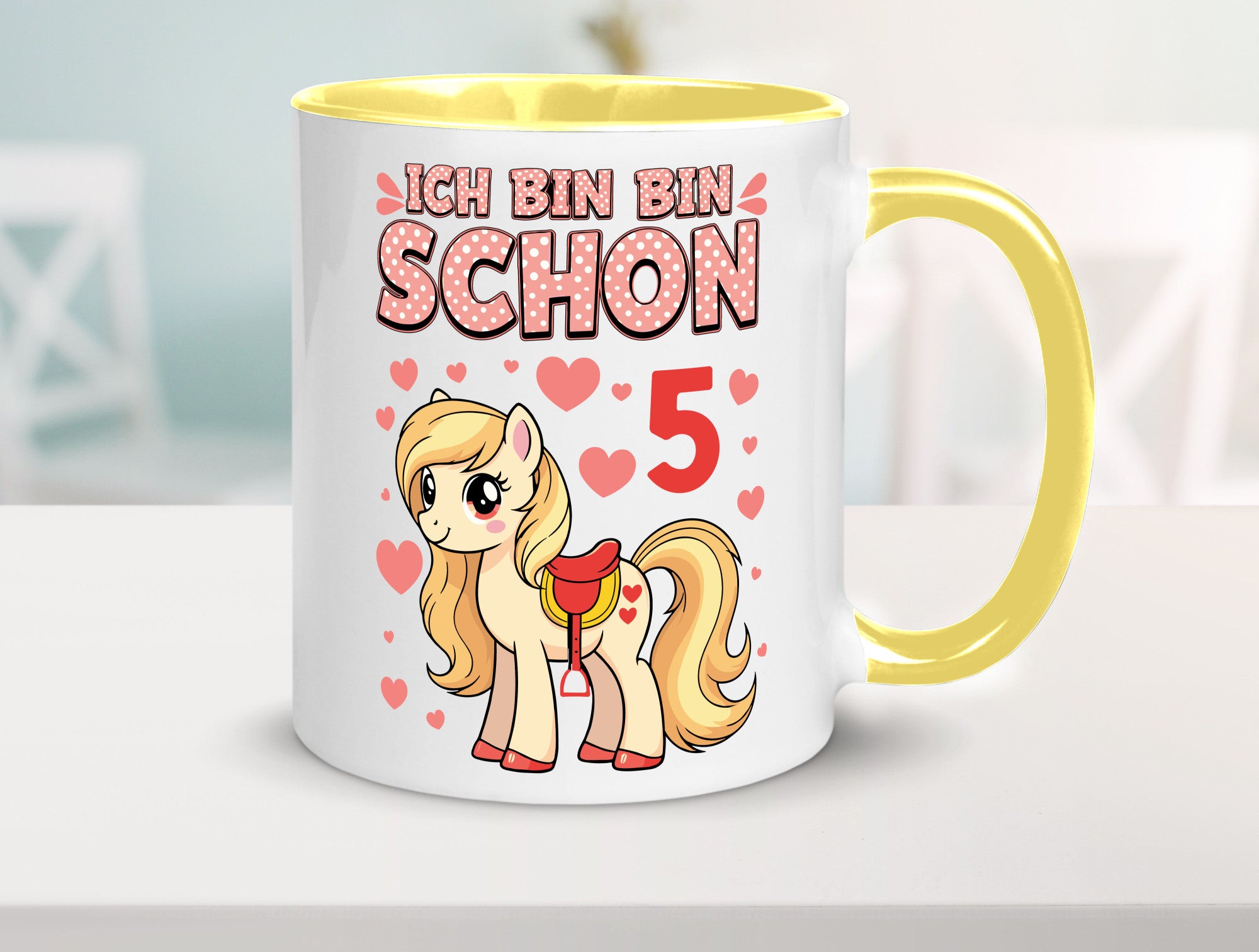 5. Geburtstag | 5 Jahre Mädchen Reiten Pony Humor Geschenkidee Tasse