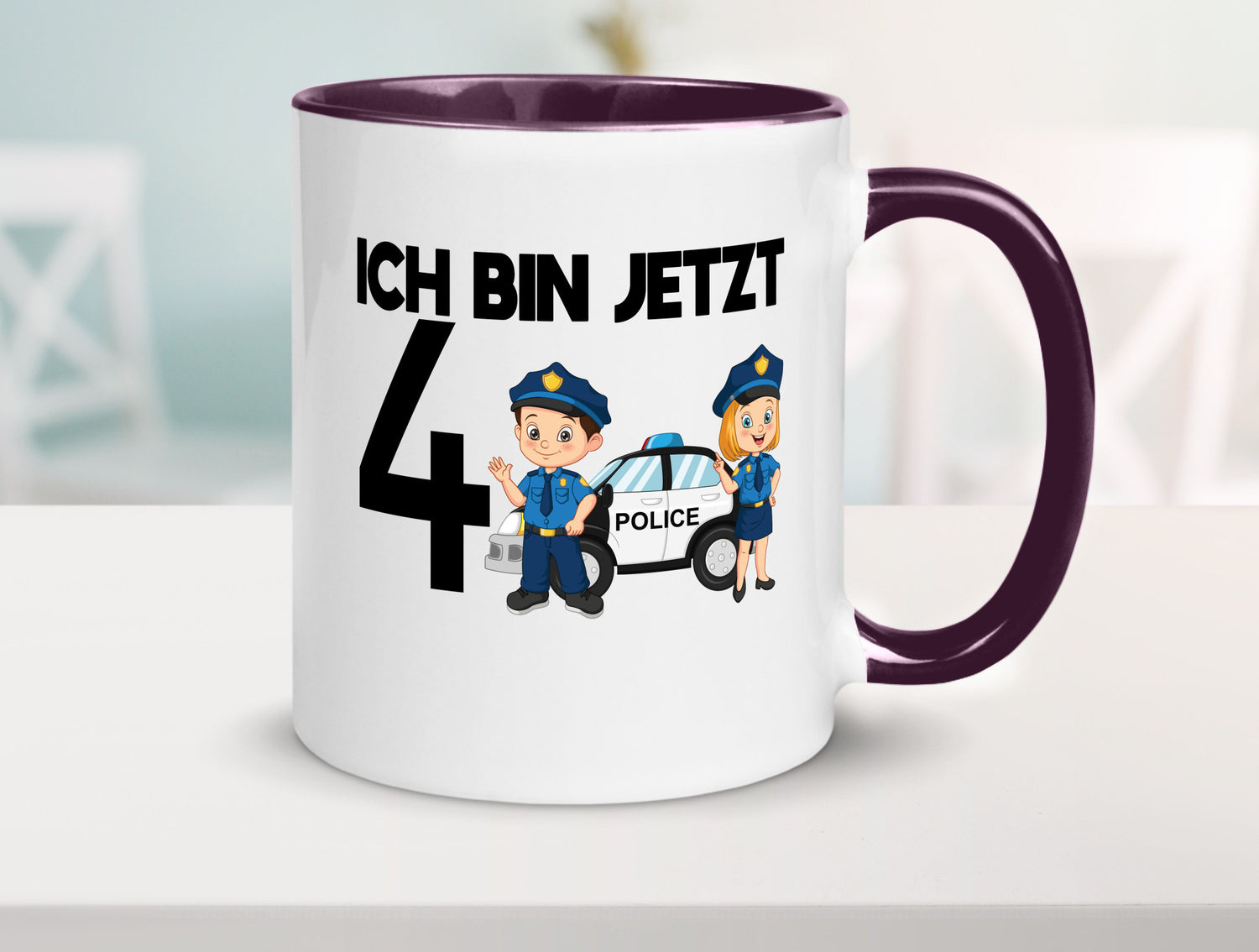 Ich bin jetzt 4 | Polizei 4. Geburtstag Jähriger Geschenk Geschenkidee lustiger