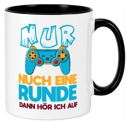 Nur noch eine Runde dann hör ich auf | Gamer Zocken lustig Humor Geschenkidee Tasse