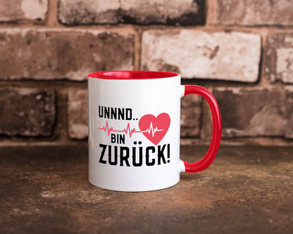 Bin zurück | Herzschlag Reanimation Puls Arzt Klinik Geschenk Humor