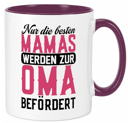 Beste Mama wird zur Oma befördert | Großmutter lustiger Spruch Geschenk Familie