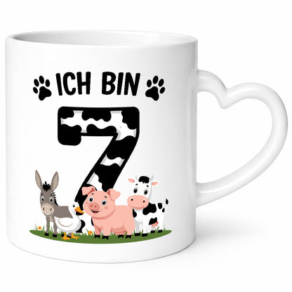 7 Geburtstag | Jahre Farmer Kind lustiger Spruch Geschenk Geschenkidee Tasse