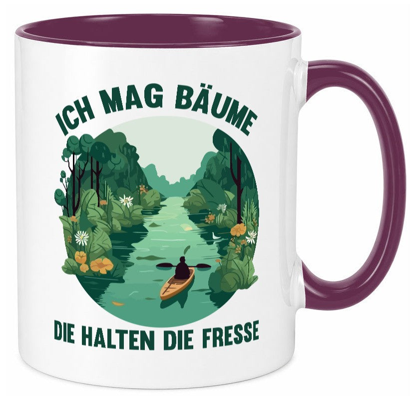 Ich mag Bäume die halten Fresse | Natur Wald lustiger Spruch Geschenk Humor Tasse