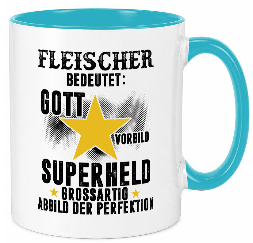 Bedeutung von Fleischer | Schlachterei lustig Humor Geschenkidee Geschenk Tasse